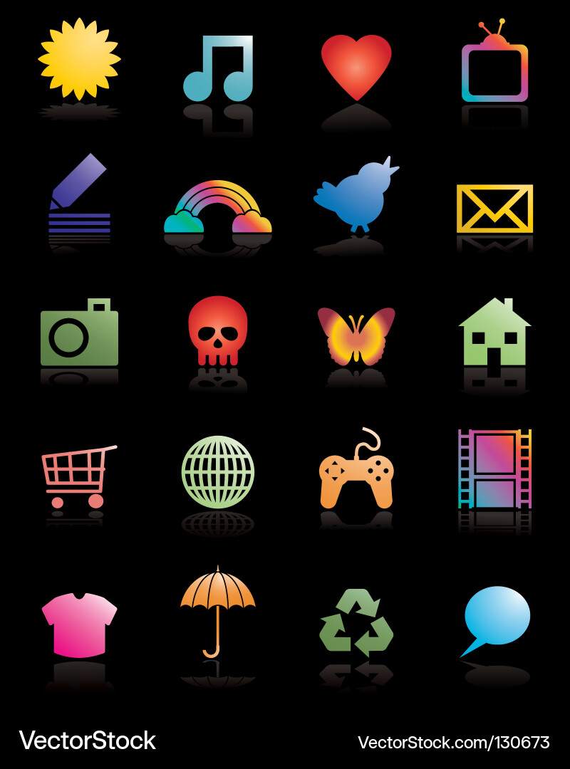 Network icons Royalty Free Vector Image - VectorStock