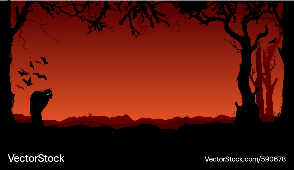 Night forest Royalty Free Vector Image - VectorStock