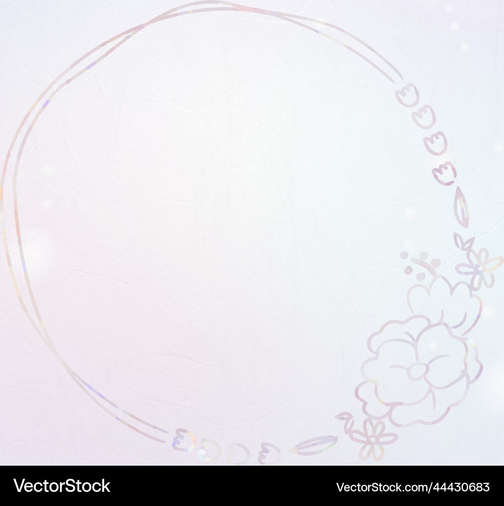 Botanical frame holography effect Royalty Free Vector Image