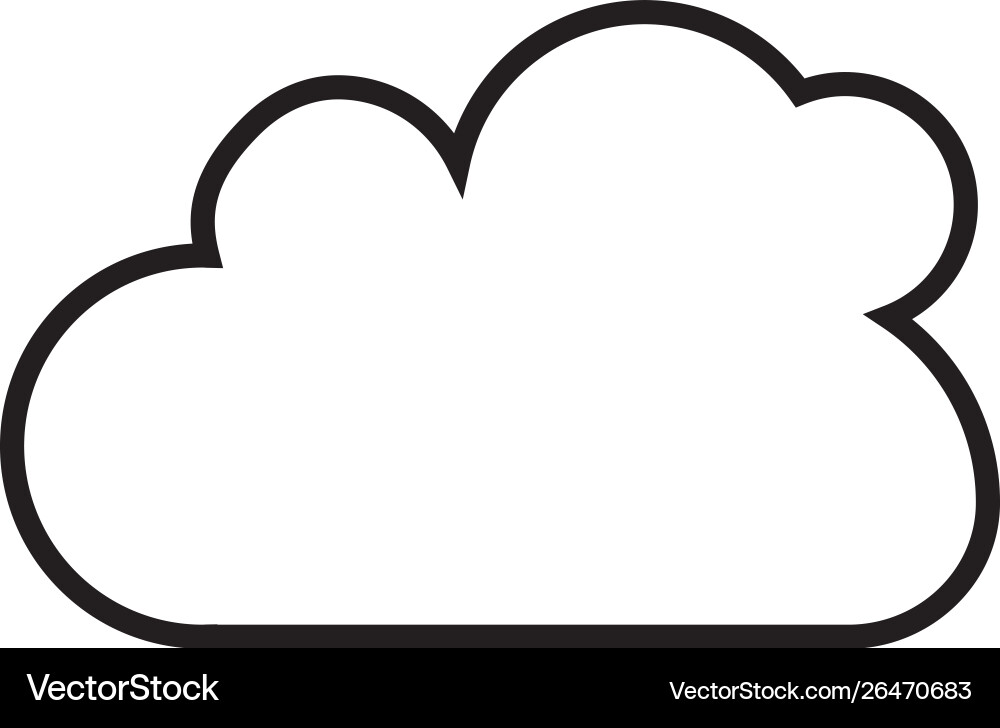 Cloud template Royalty Free Vector Image - VectorStock