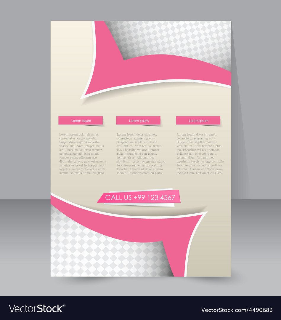 Flyer template business brochure editable a4 Vector Image