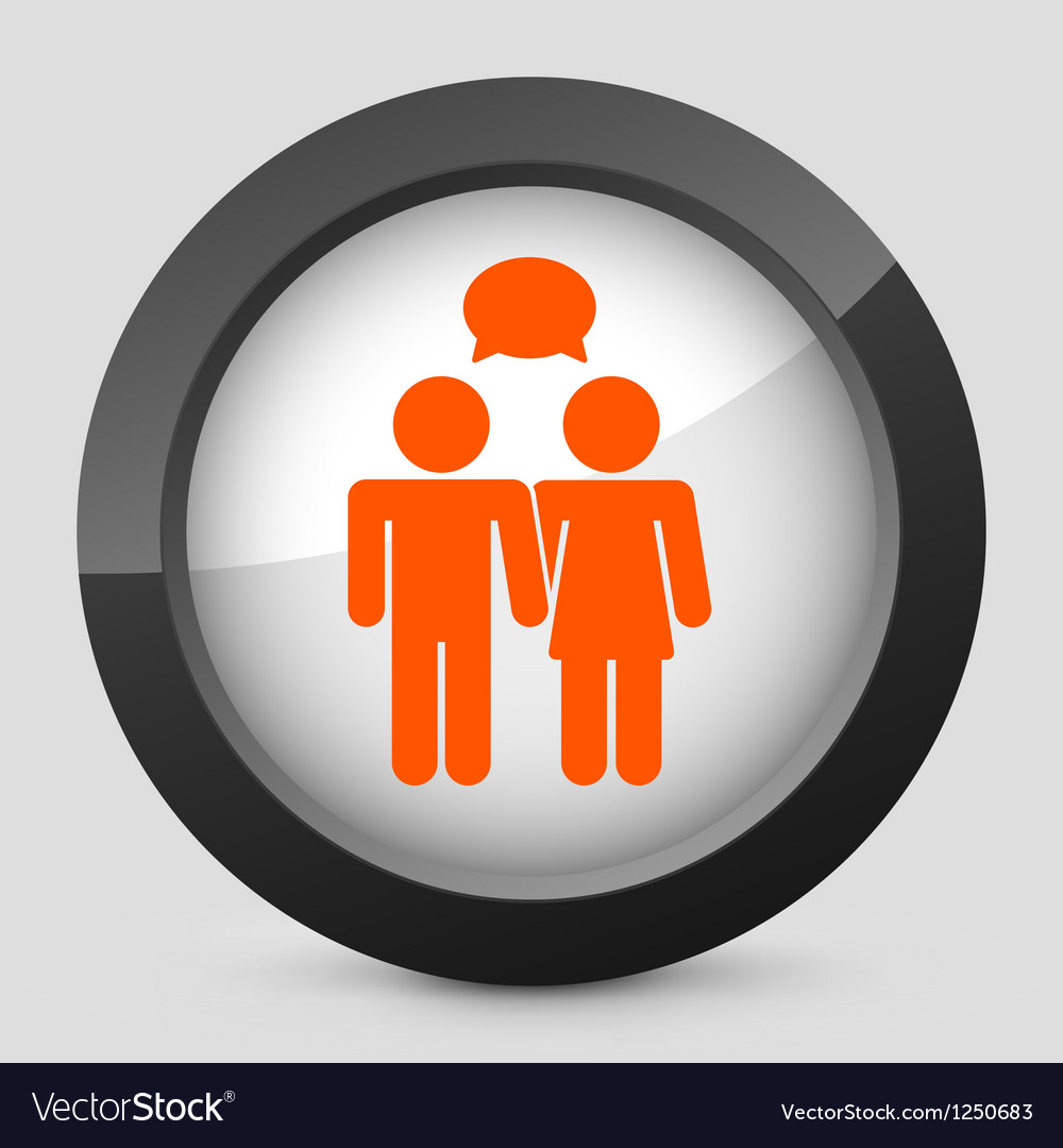 Orange and gray elegant glossy icon Royalty Free Vector