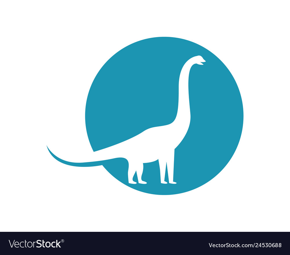 Brontosaurus logo template icon Royalty Free Vector Image