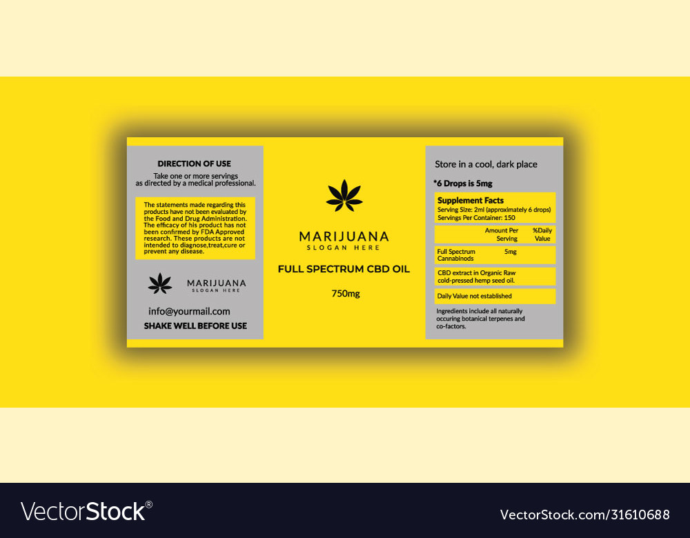 Cbd oil bottle labels