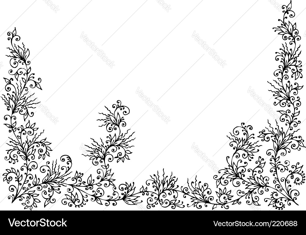 Floral border Royalty Free Vector Image - VectorStock