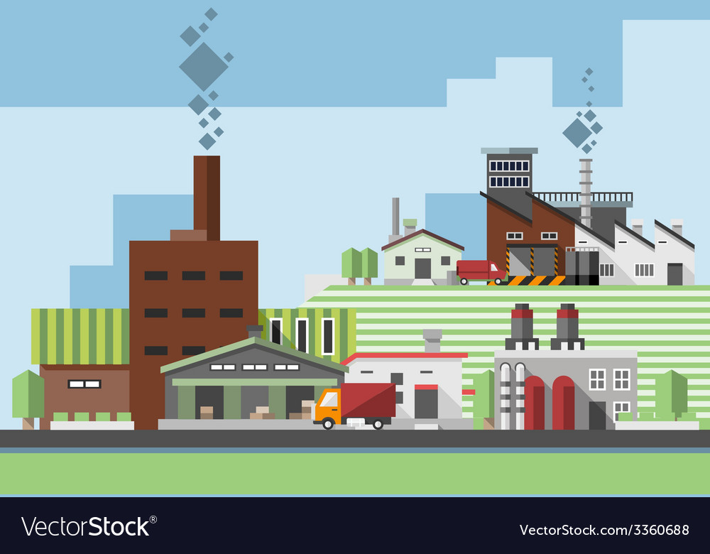Flat factory. Industrial flat house. industrial flat.