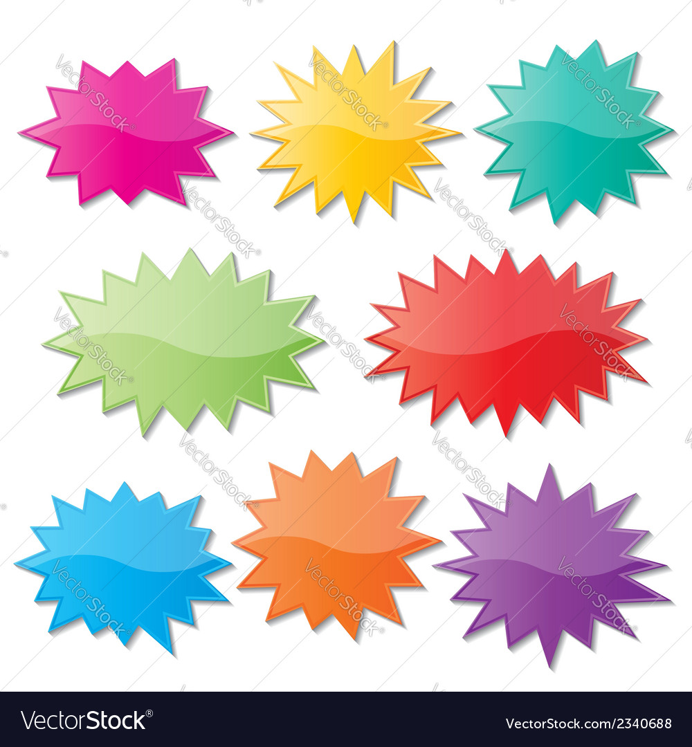 Starburst speech bubbles Stock Vector by ©sapannpix 46681001