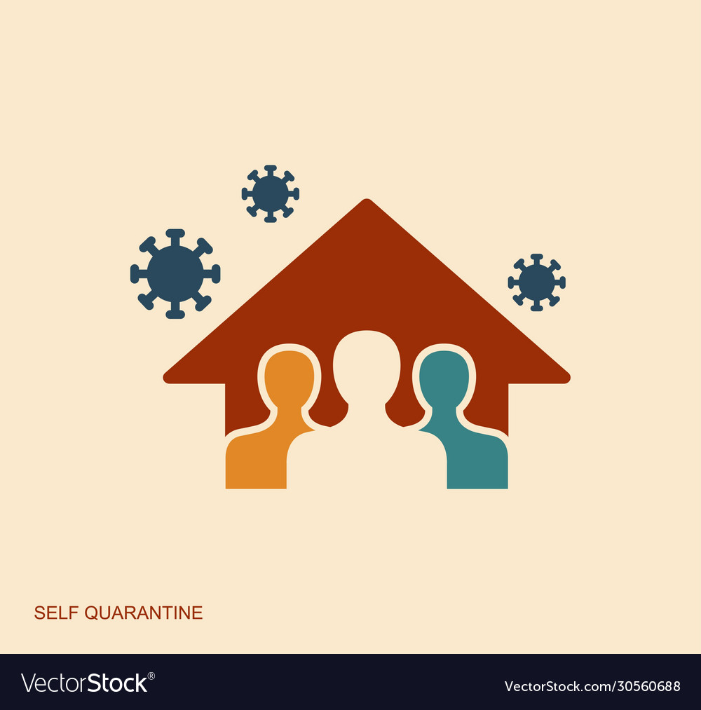 Stay At Home Save Lives Social Distancing Vector Image 4946