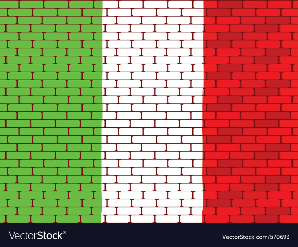 Brick wall italy Royalty Free Vector Image - VectorStock