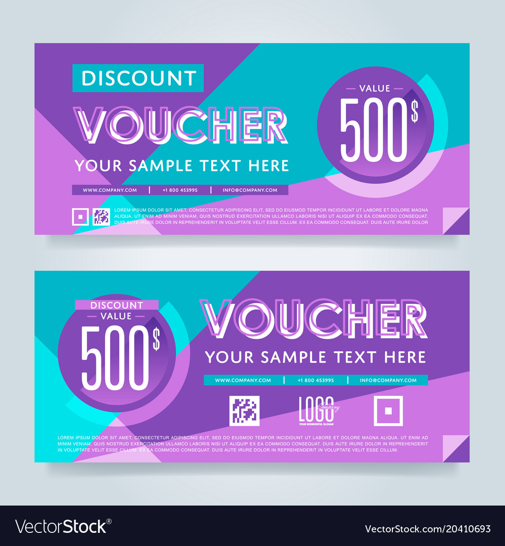 Gift voucher template layout Royalty Free Vector Image