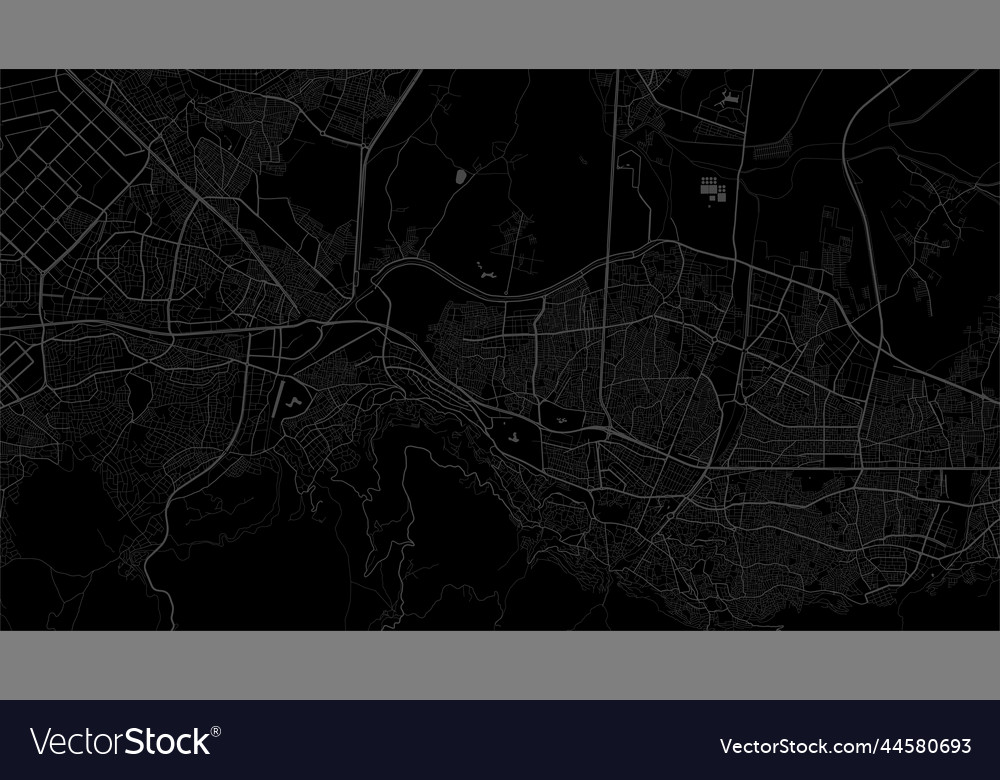 Map of bursa turkey urban city road art Royalty Free Vector