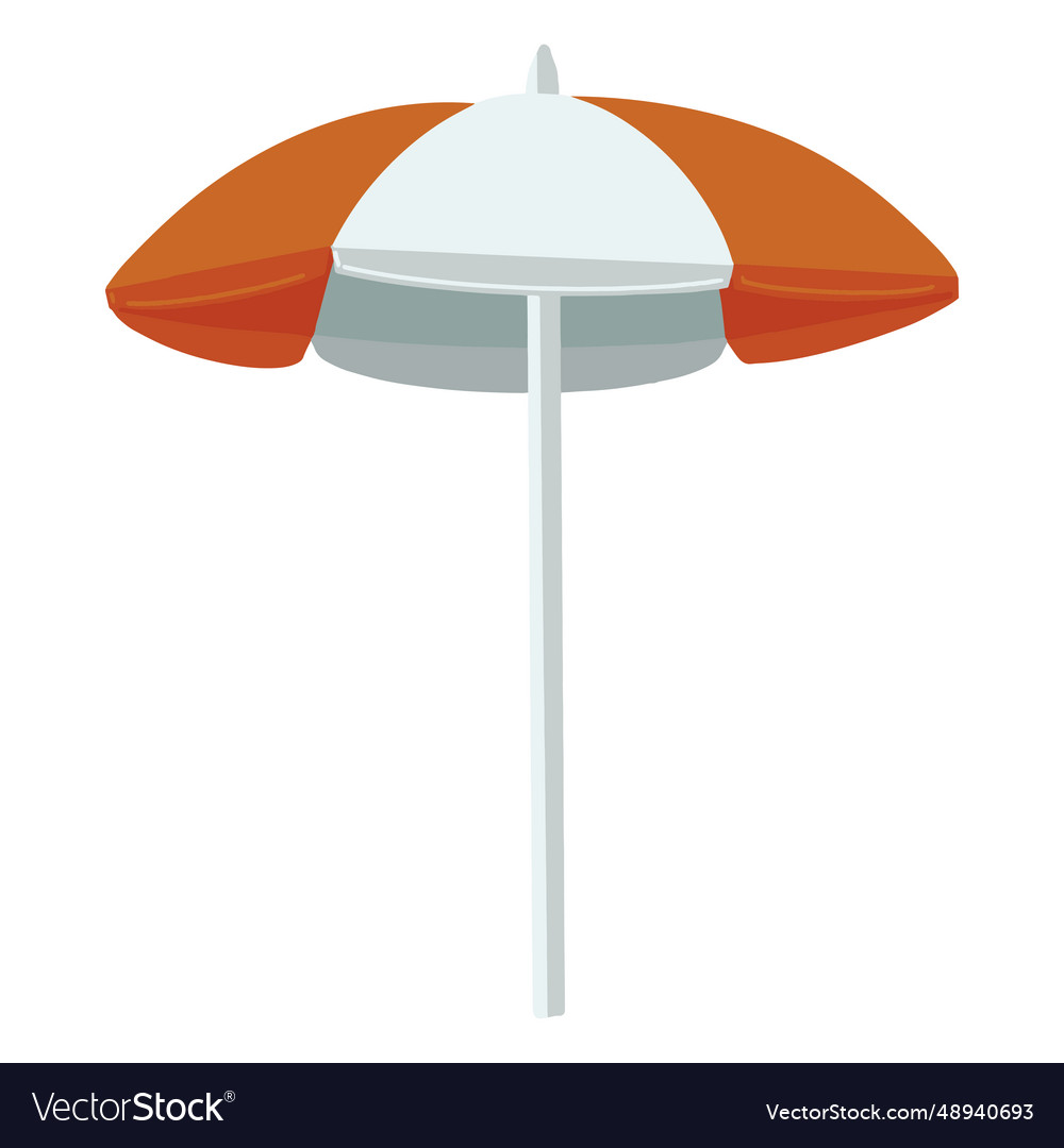 Orange white parasol Royalty Free Vector Image