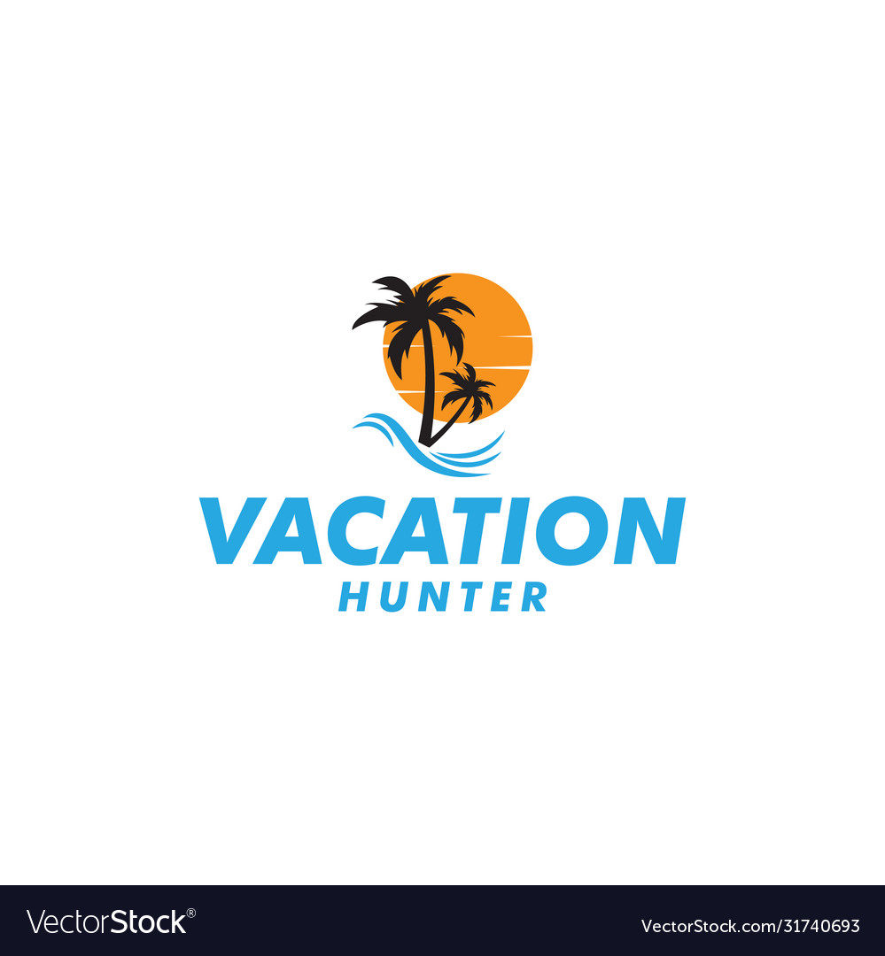 Vacation hunter graphic design template isolated Vector Image