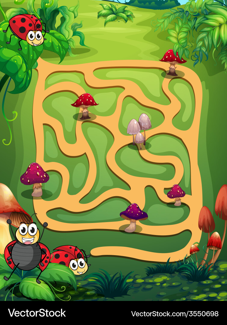 A maze Royalty Free Vector Image - VectorStock