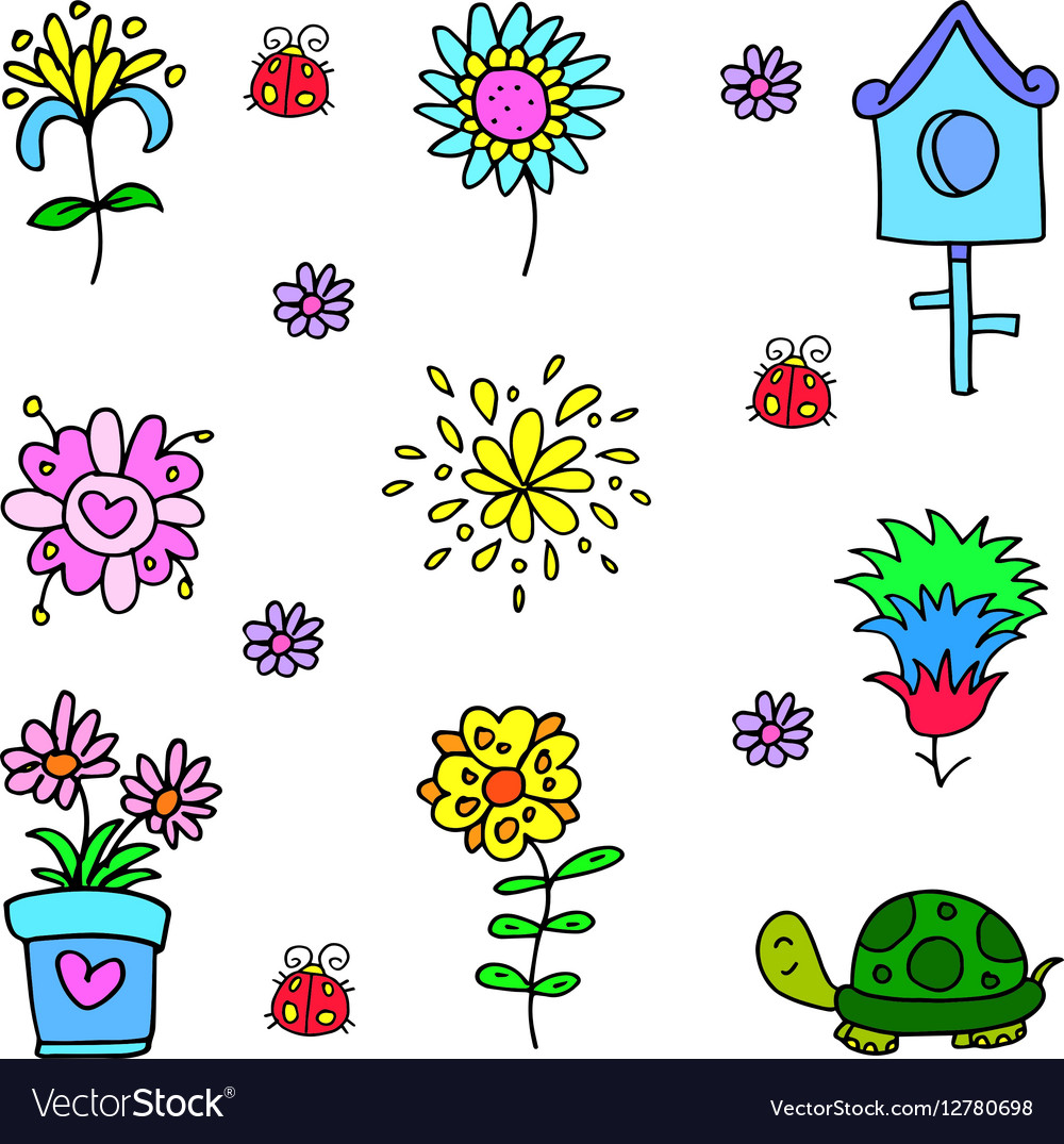 Art of object spring Royalty Free Vector Image