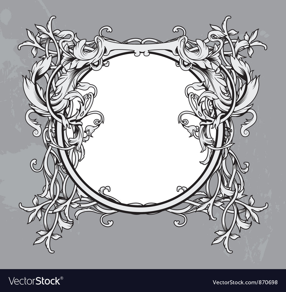 baroque floral frame royalty