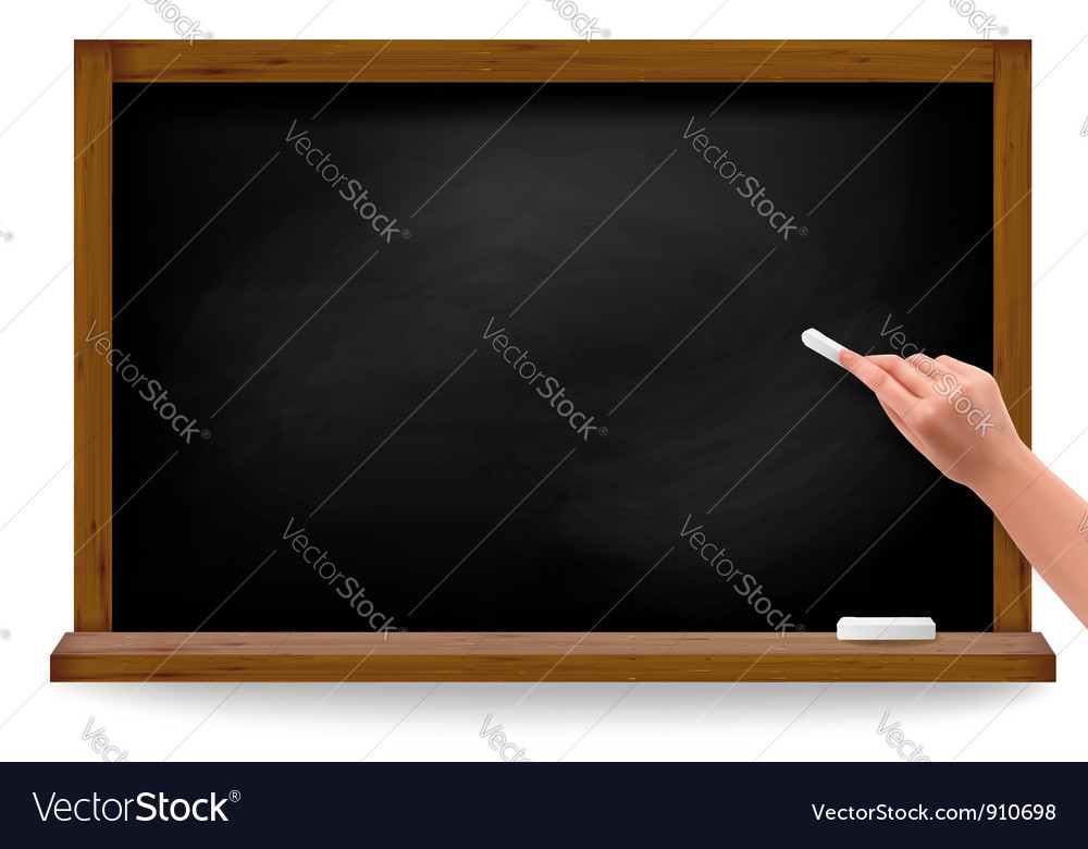 Hand writing on a blackboard Royalty Free Vector Image