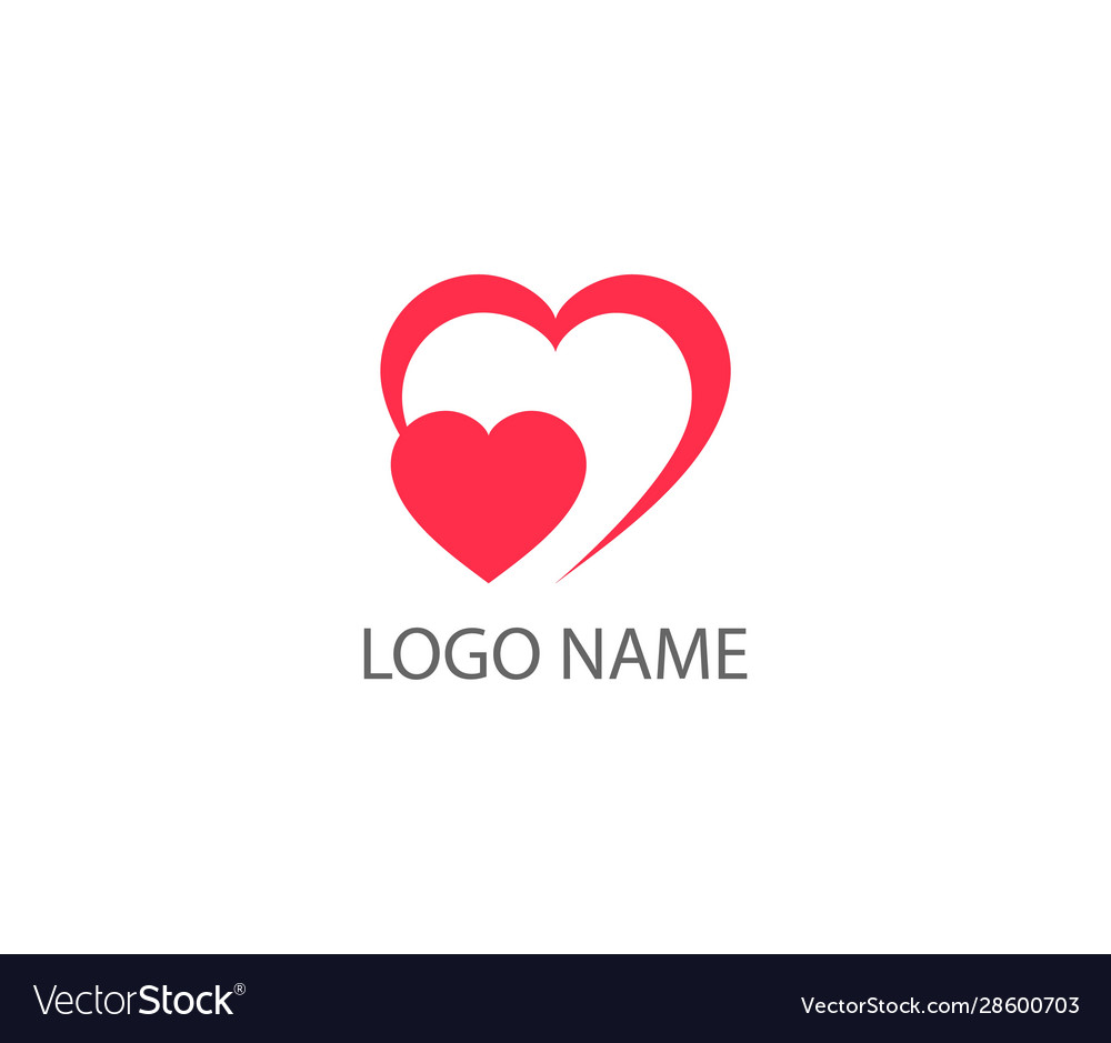 Heart logo health protection logo in form of Vector Image