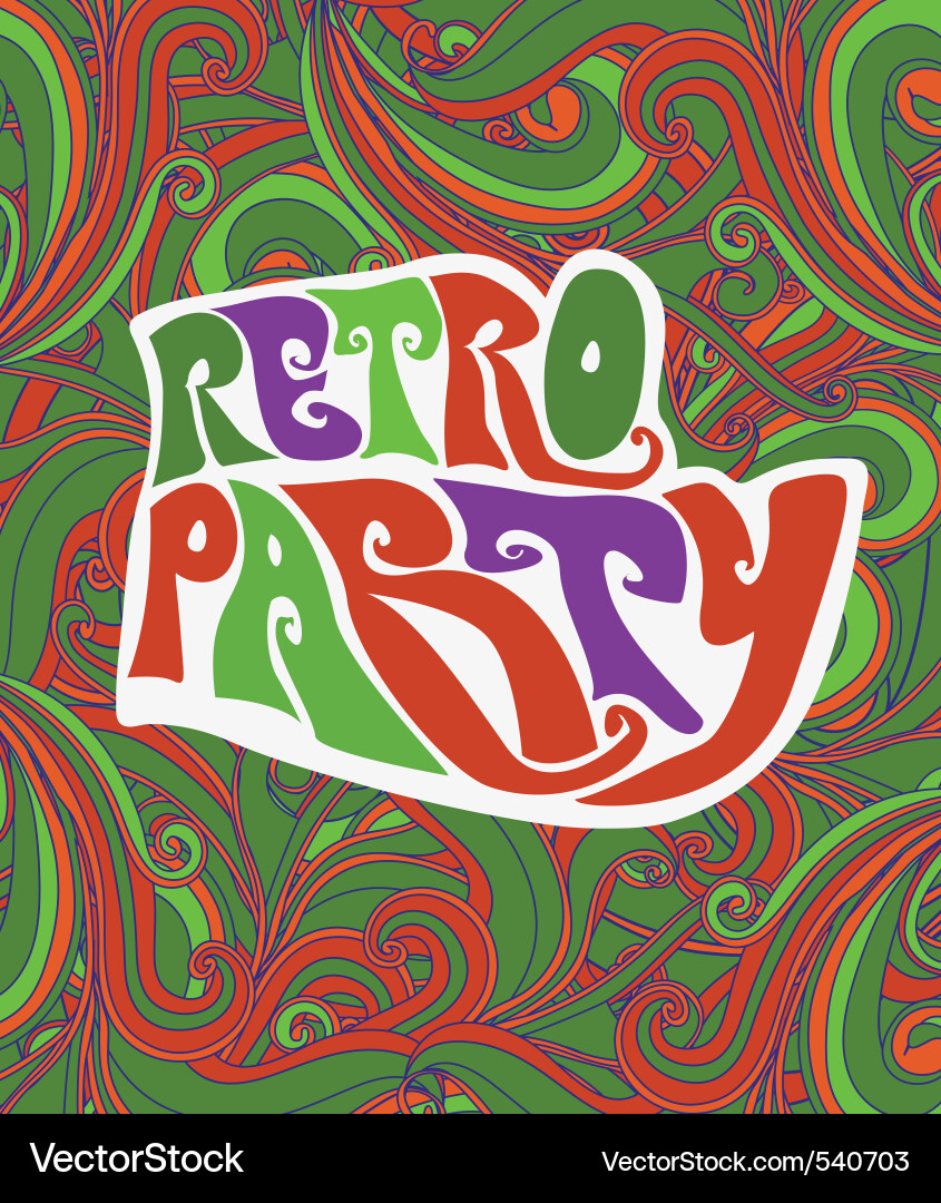 Retro party pattern Royalty Free Vector Image - VectorStock