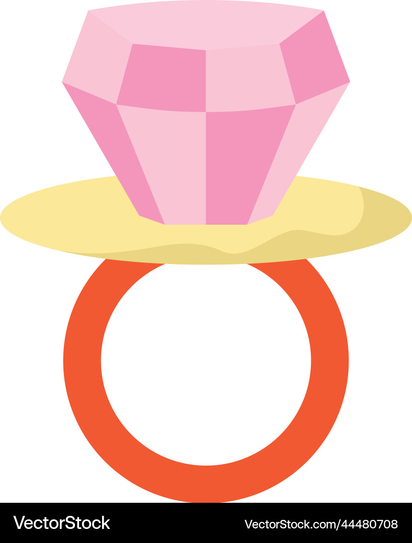 Candy pink diamond ring Royalty Free Vector Image