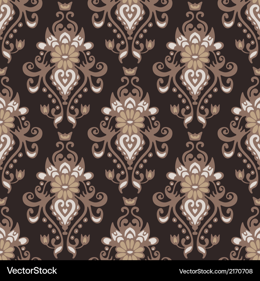 Damask flower vintage seamless pattern Royalty Free Vector