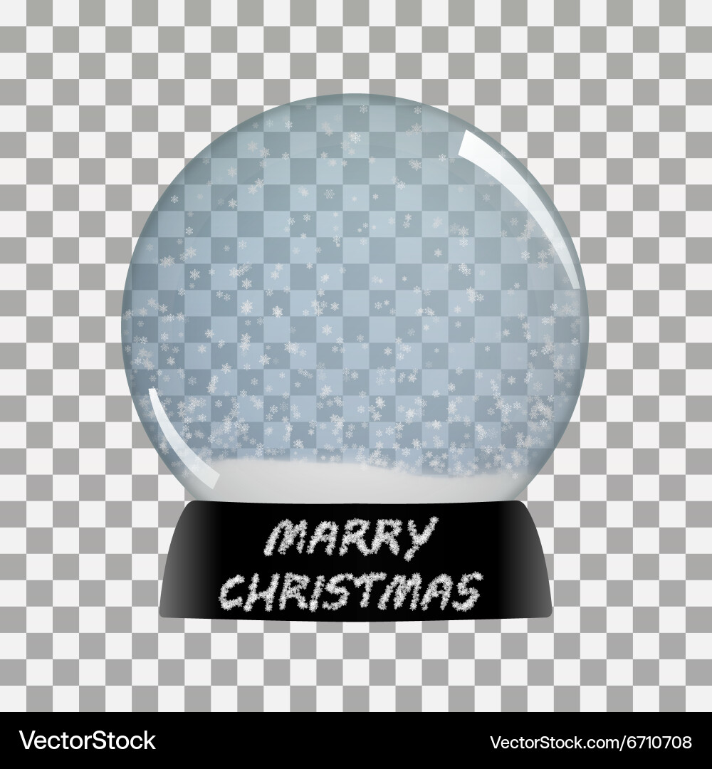 Empty snow globe Royalty Free Vector Image - VectorStock