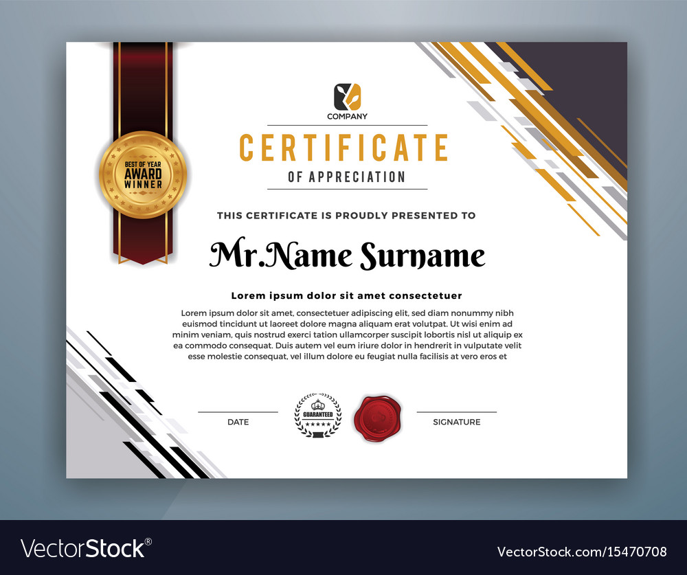 Multipurpose modern professional certificate Vector Image