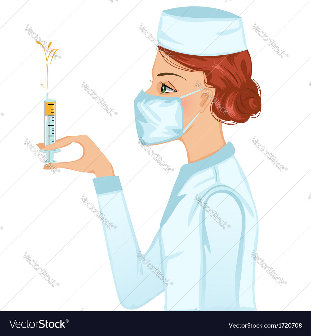 Nurse with syringe