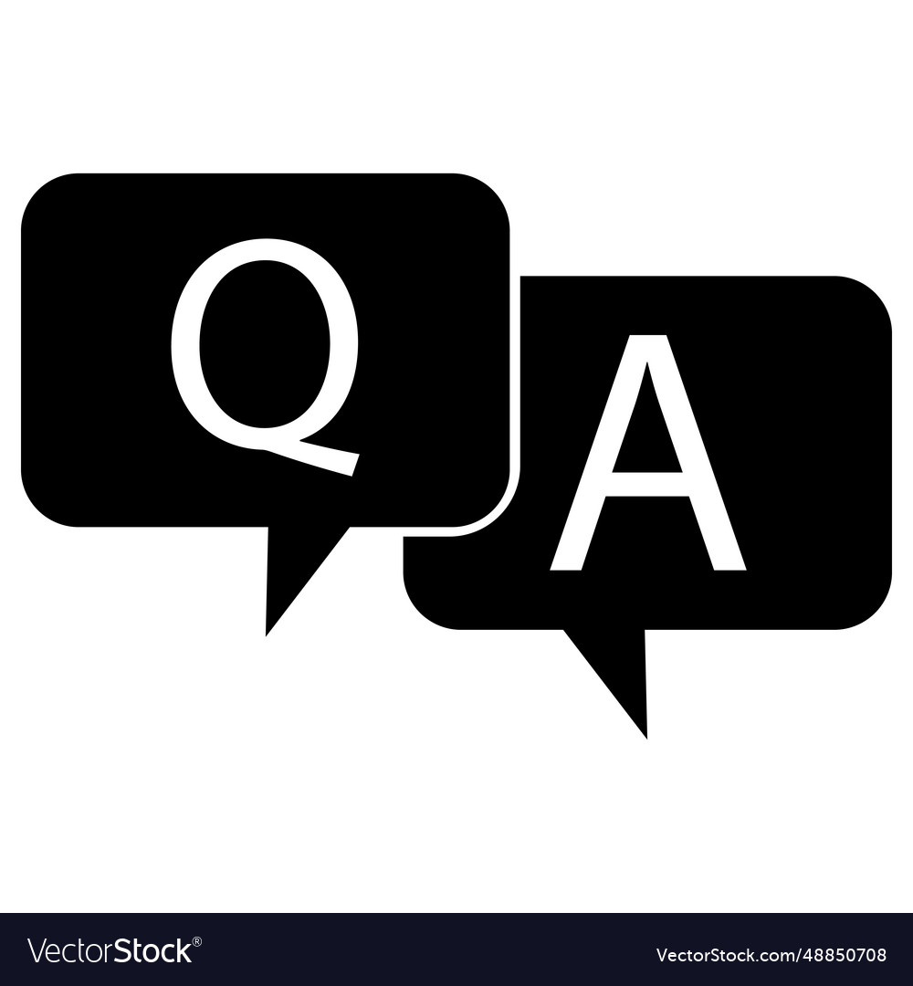 Question and answer icon discussion Royalty Free Vector