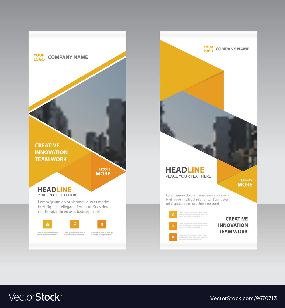 Business Roll Up Banner flat design template set Vector Image