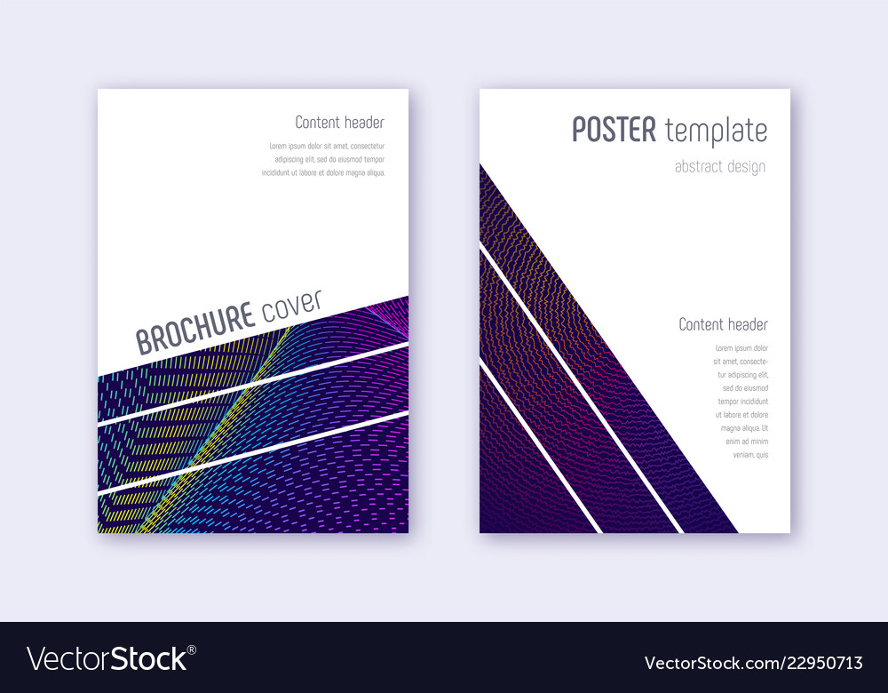 geometric cover design template set rainbow abstr vector image