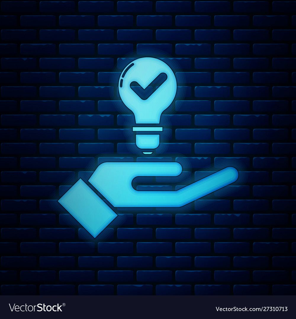 Neon Light Bulbs >> Glowing Neon Light Bulb In Hand Icon Isolated On Neon Light Bulbs >> Glowing Neon Light Bulb In Hand Icon Isolated On
