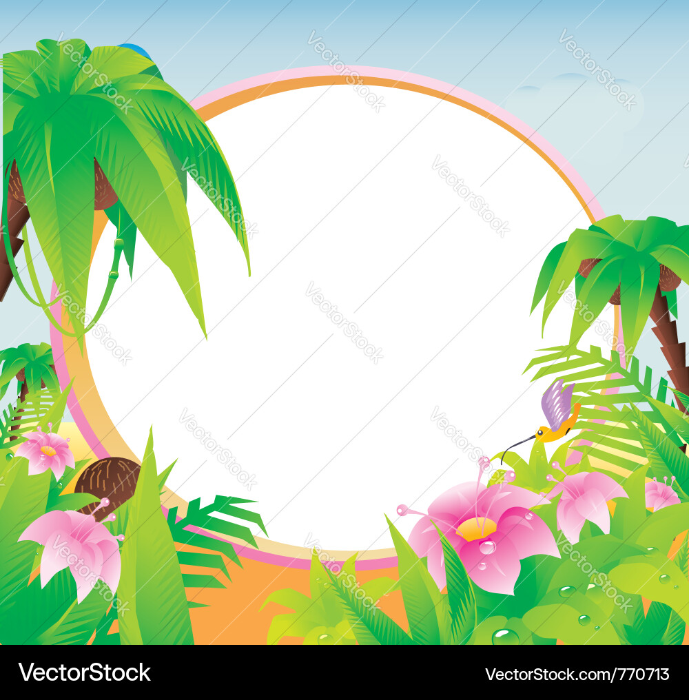 Tropical landscape Royalty Free Vector Image - VectorStock