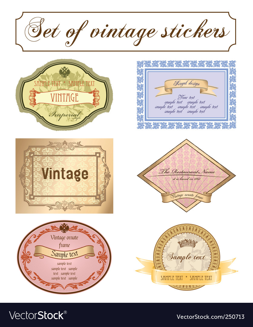 Vintage frames Royalty Free Vector Image - VectorStock