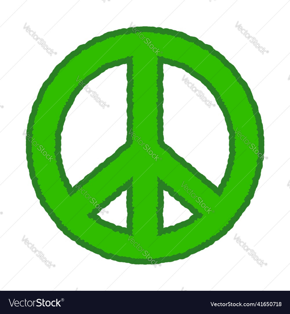 Ban the bomb green sign Royalty Free Vector Image