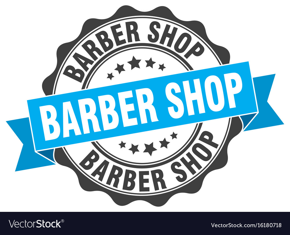 Barber shop stamp sign seal Royalty Free Vector Image