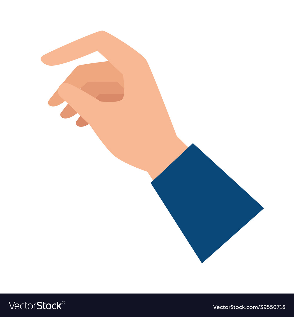 Hand human taking Royalty Free Vector Image - VectorStock