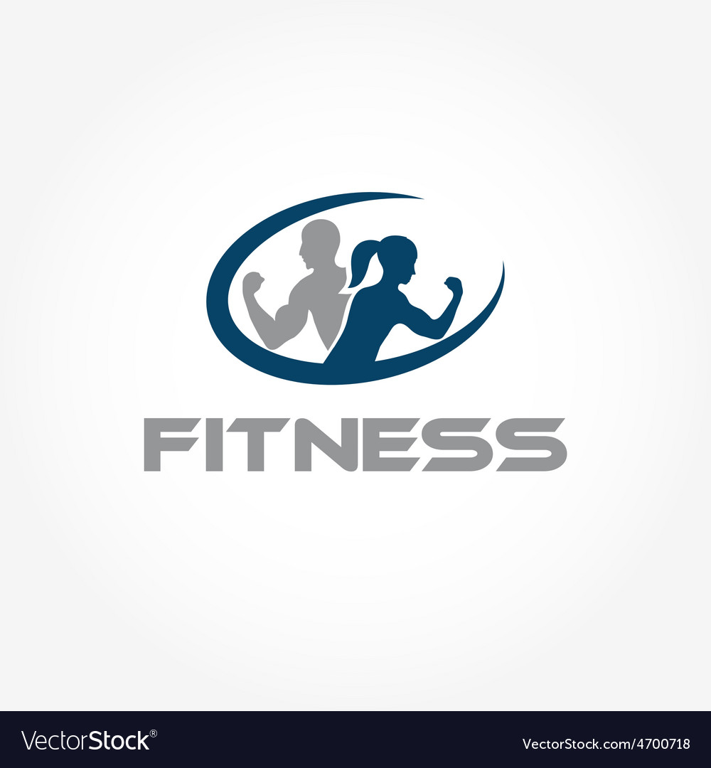 Man and woman of fitness silhouette character Vector Image