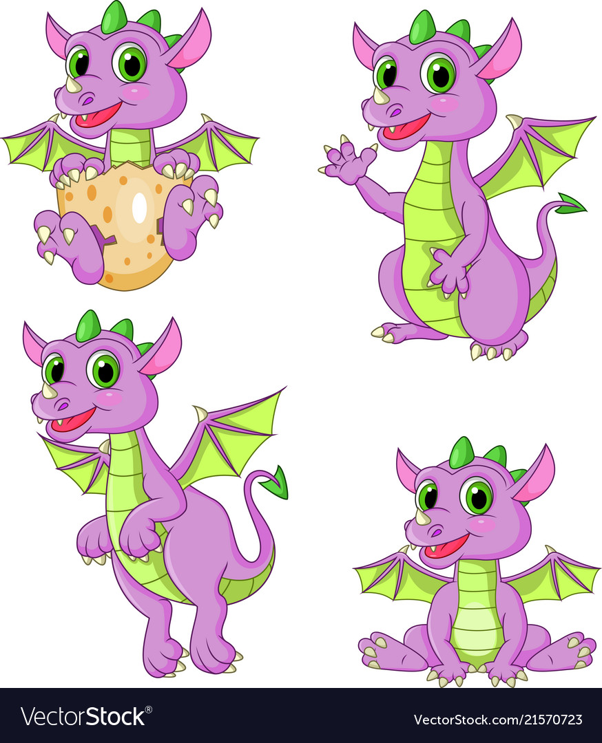 Cartoon dragons collection set Royalty Free Vector Image Cartoon dragons collection set Royalty Free Vector Image