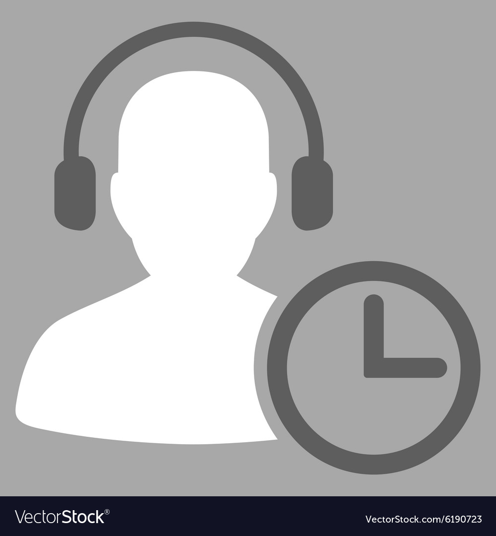 Operator time icon Royalty Free Vector Image - VectorStock
