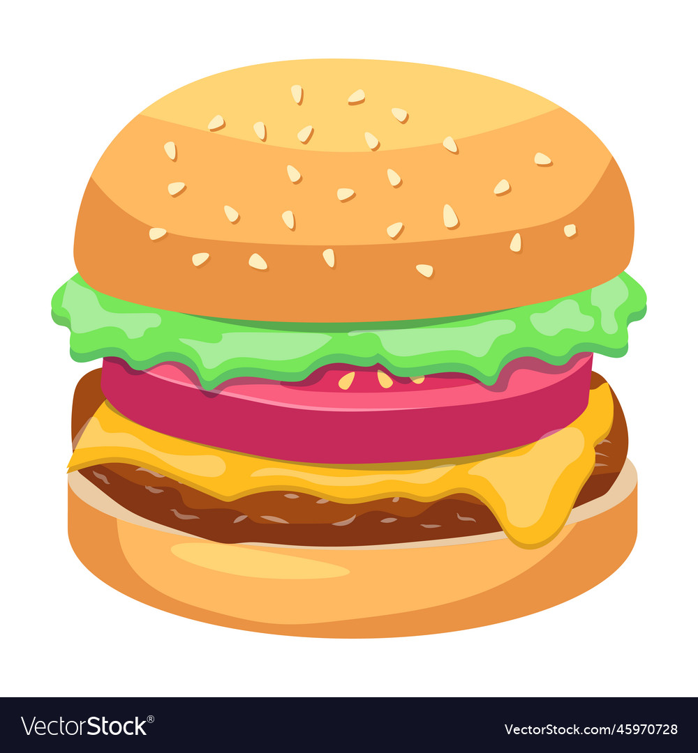 Beefburger Royalty Free Vector Image - VectorStock