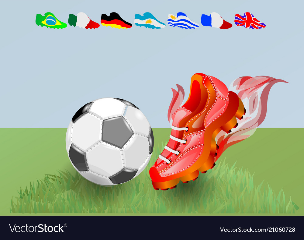 football shoes and ball