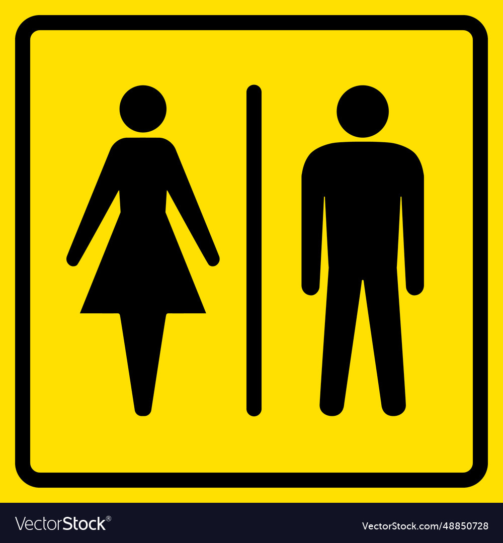 Public Toilet Sign Royalty Free Vector Image Vectorstock