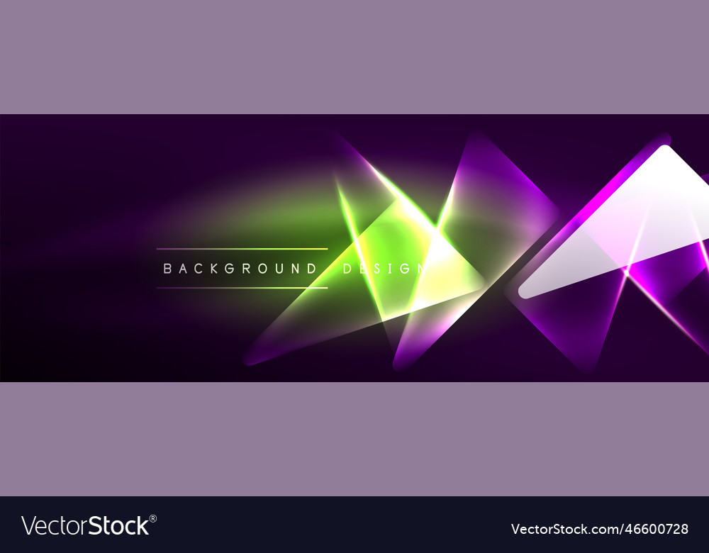 Vibrant geometric neon shiny line background Vector Image