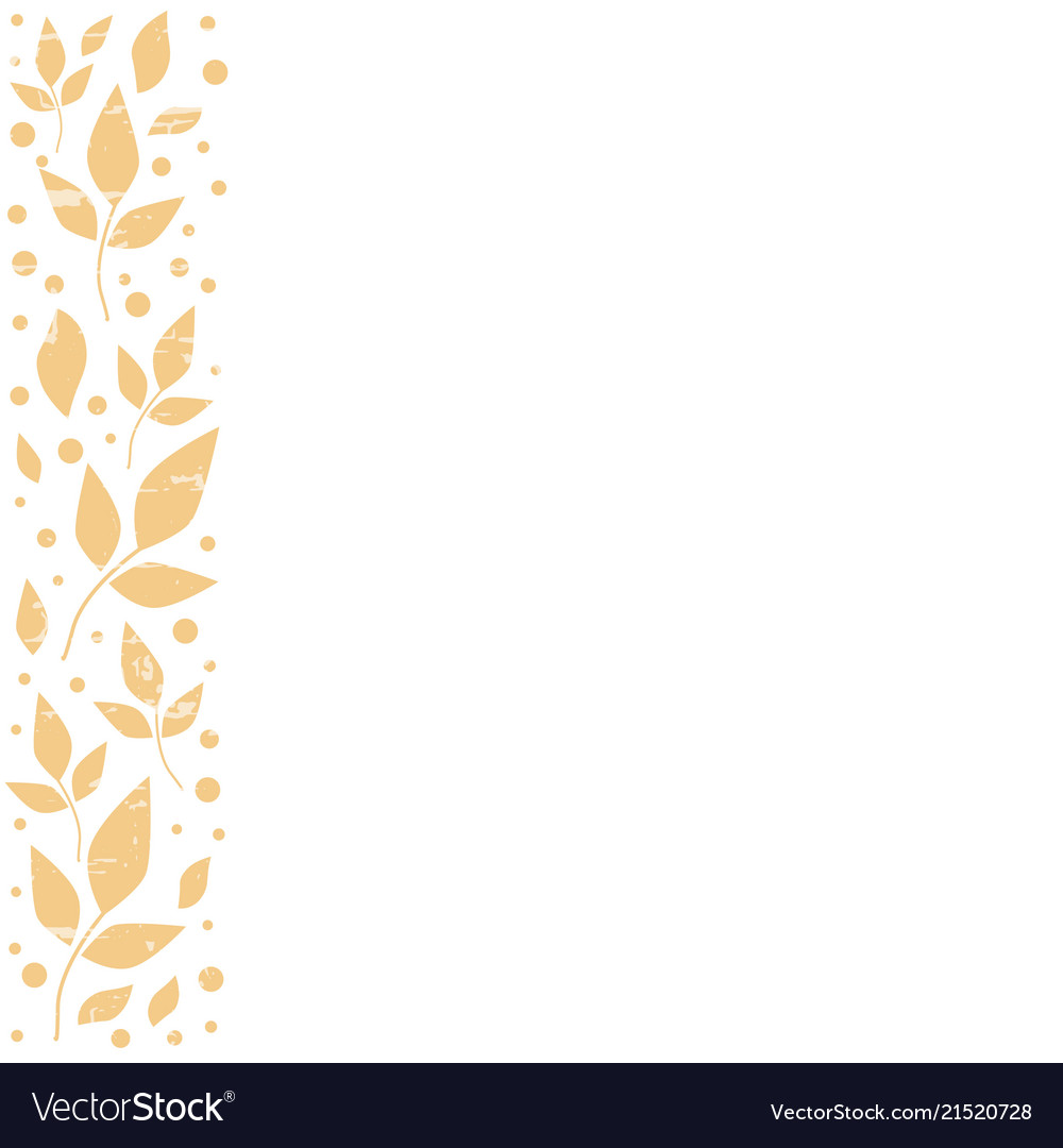White background with stripe orange leaves Vector Image