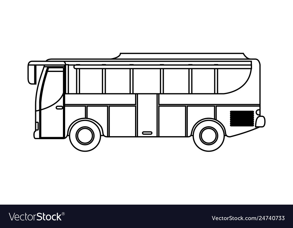 Bus transport isolated icon Royalty Free Vector Image