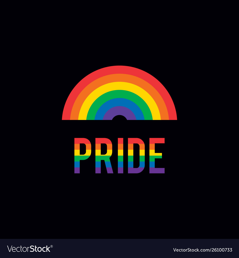 Pride month rainbow flag with pride rainbow Vector Image