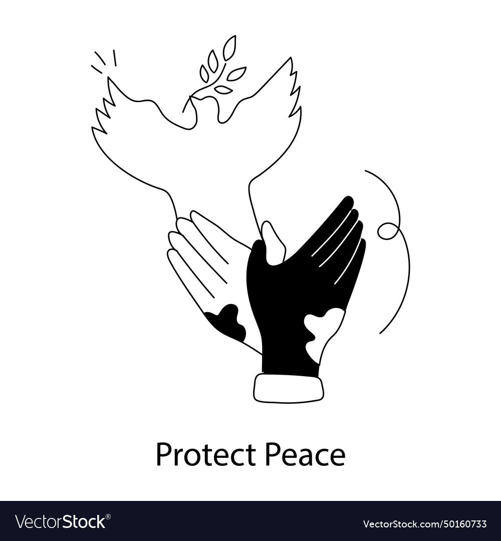 Protect peace Royalty Free Vector Image - VectorStock