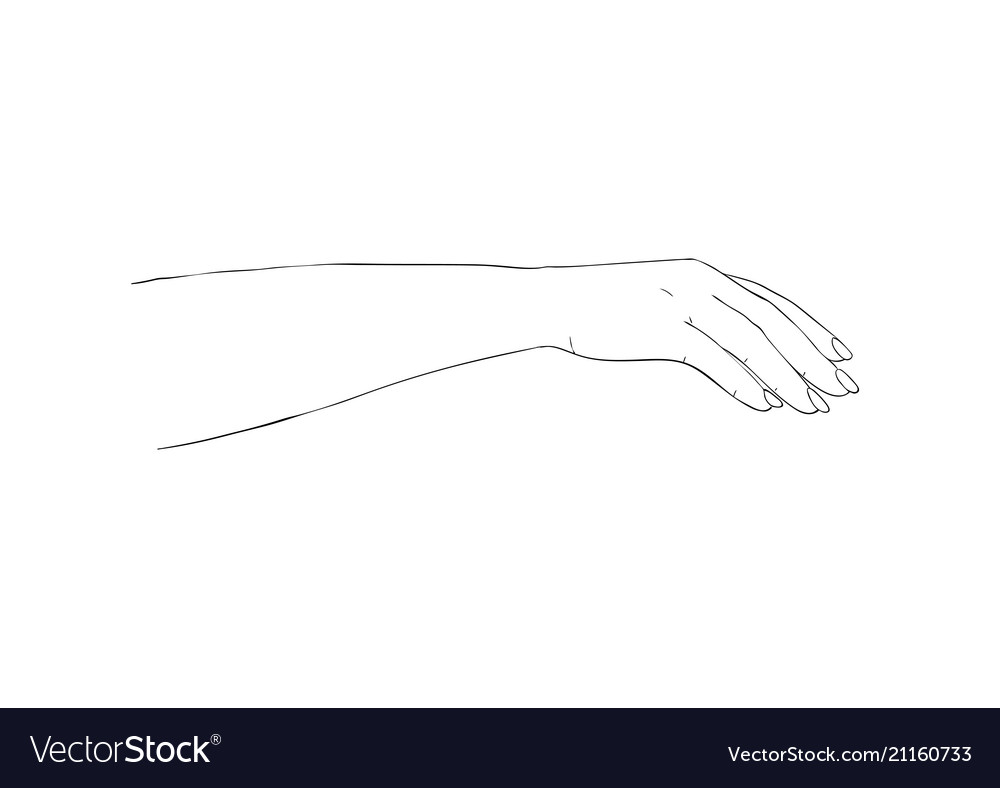 Salon procedure of manicure elegant arm Royalty Free Vector