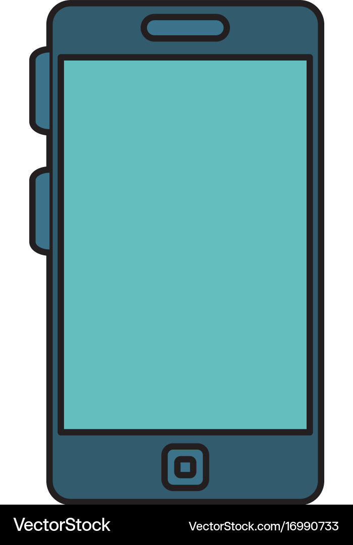 Smartphone device isolated icon Royalty Free Vector Image